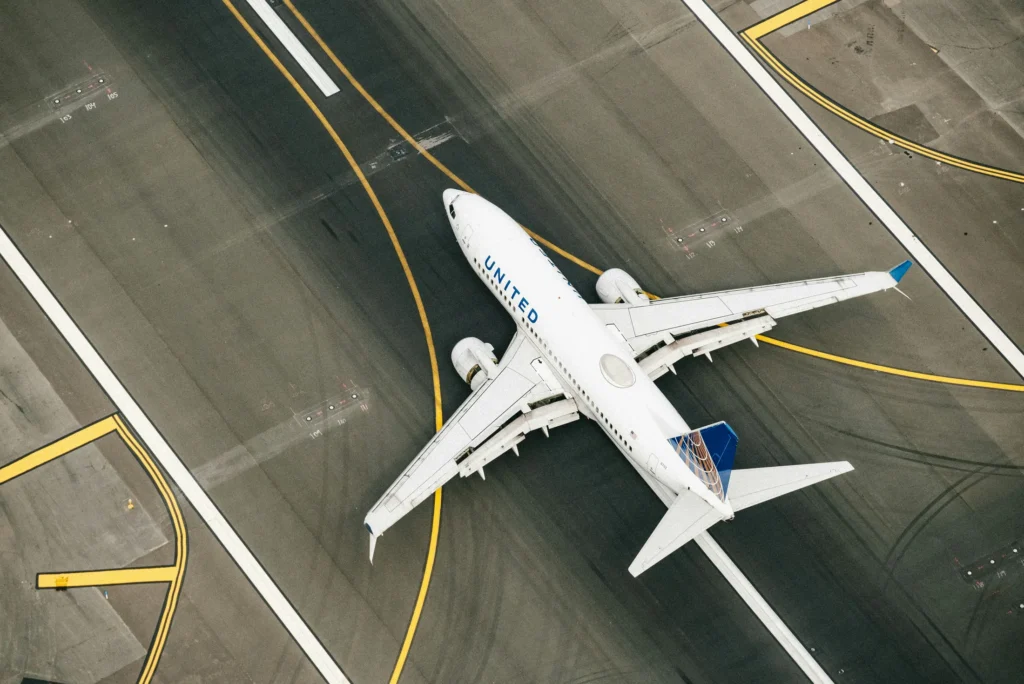 Airport runway and tower